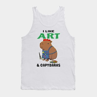 I Like Art and Capybaras Tank Top